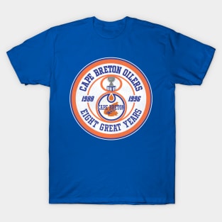 Defunct Cape Breton Oilers '8 Great Years' Hockey Team T-Shirt